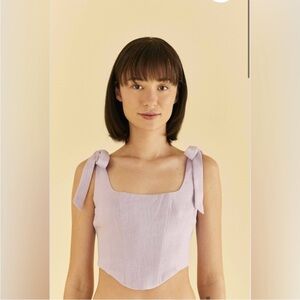FARM Rio Lilac Corset Top Lilac Size L